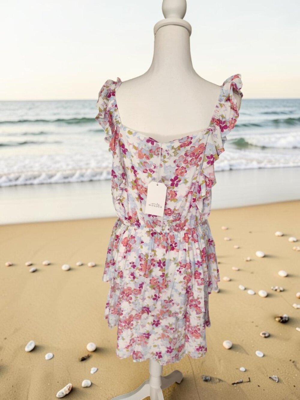 🌸 Emily Wonder Floral Tiered Mini Dress Large NWT 🌸 - Picture 8 of 12